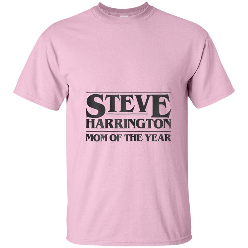 Steve Harrington Mom of The Year  Black Graphic Tee T-shirt-mt