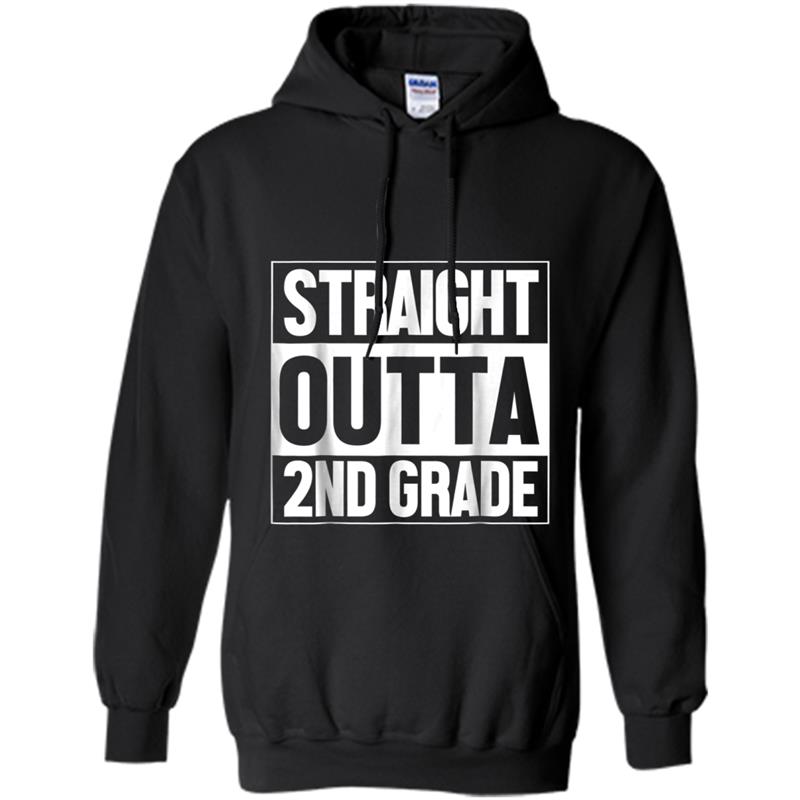 Straight Out Of 2nd Grade Graduation School Summer Hoodie-mt