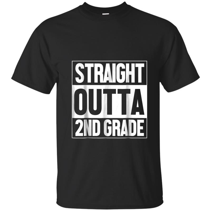 Straight Out Of 2nd Grade Graduation School Summer T-shirt-mt