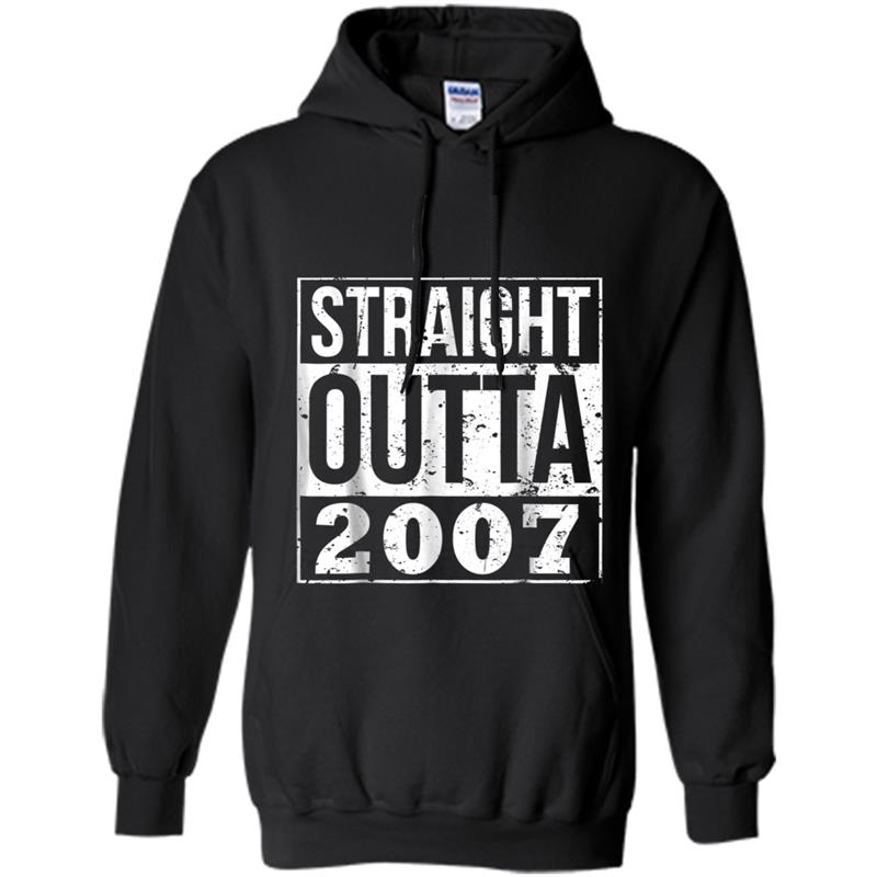 Straight Outta 2007  Funny 11th Birthday Party Gift Hoodie-mt