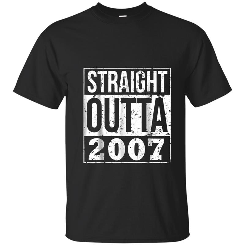 Straight Outta 2007  Funny 11th Birthday Party Gift T-shirt-mt