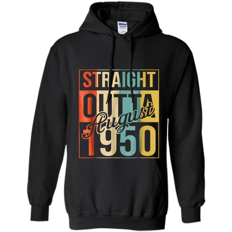 Straight Outta Retro August 1950 68th Birthday Gift 68 years Hoodie-mt