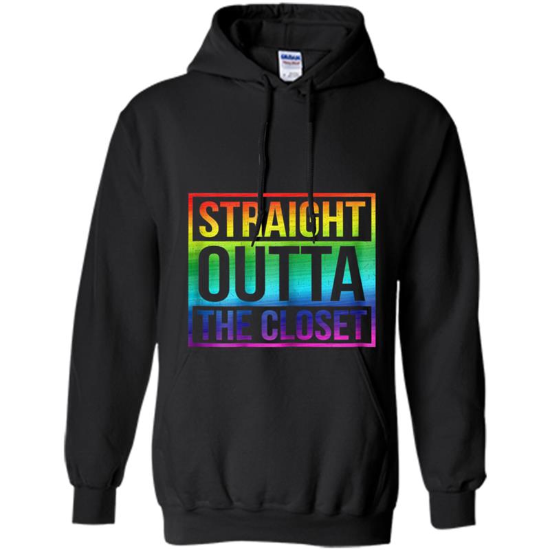 Straight Outta The Closet LGBT Pride Hoodie-mt