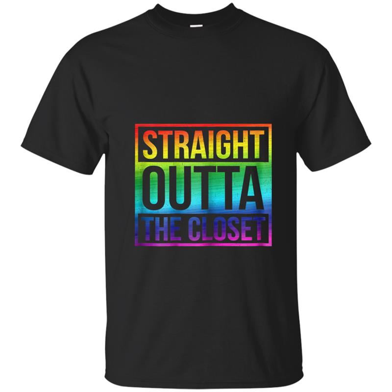 Straight Outta The Closet LGBT Pride T-shirt-mt