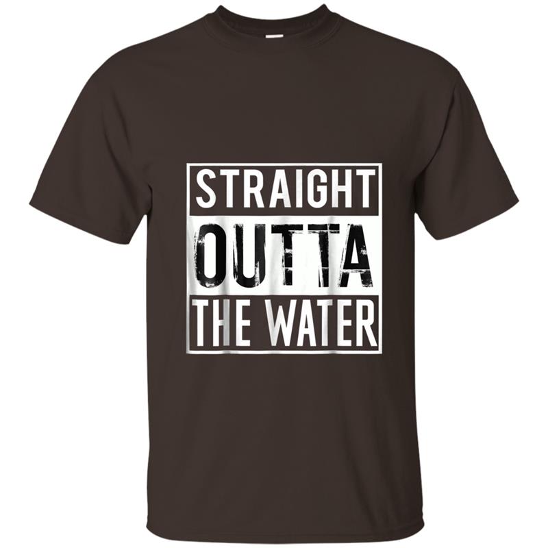 Straight Outta The Water  Hristian Gift Distressed Tee T-shirt-mt