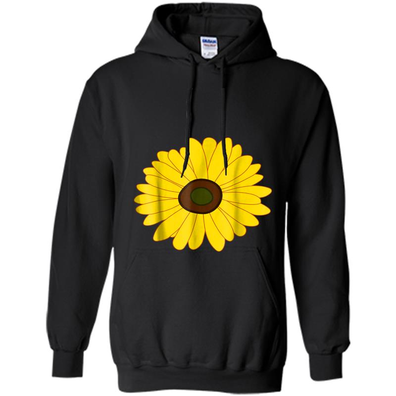 Sunflower - Simple Bright Sunny Yellow Flower Hoodie-mt