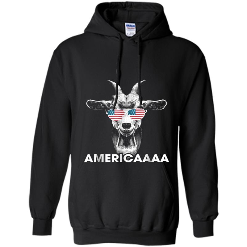 Sunglasses Goat America 4th of July Funny  Patriotic Hoodie-mt