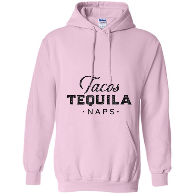 Tacos Tequila and Naps Funny Gag Gift Short Sleeve Hoodie-mt