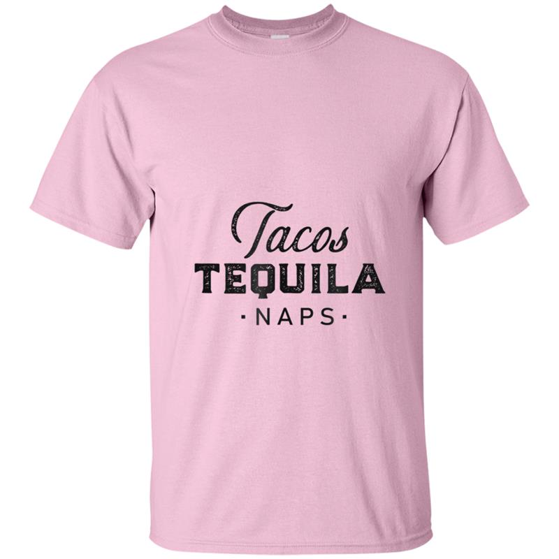 Tacos Tequila and Naps Funny Gag Gift Short Sleeve T-shirt-mt