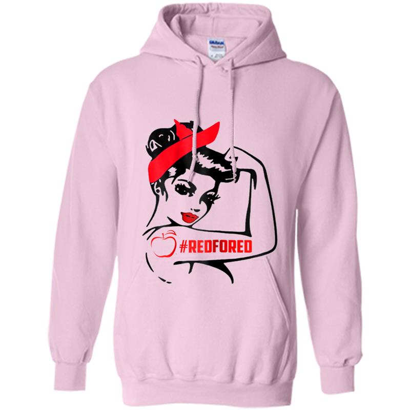 Teacher Red For Ed RedForEd Hoodie-mt