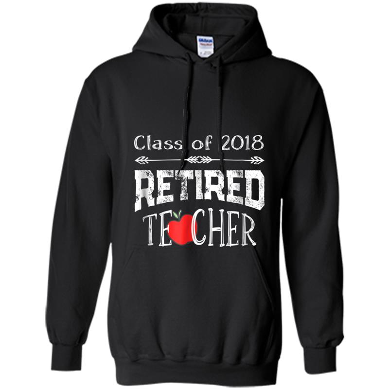 Teacher Retiremen Gift Apple Retire Class 2018 Hoodie-mt