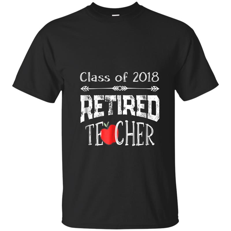 Teacher Retiremen Gift Apple Retire Class 2018 T-shirt-mt