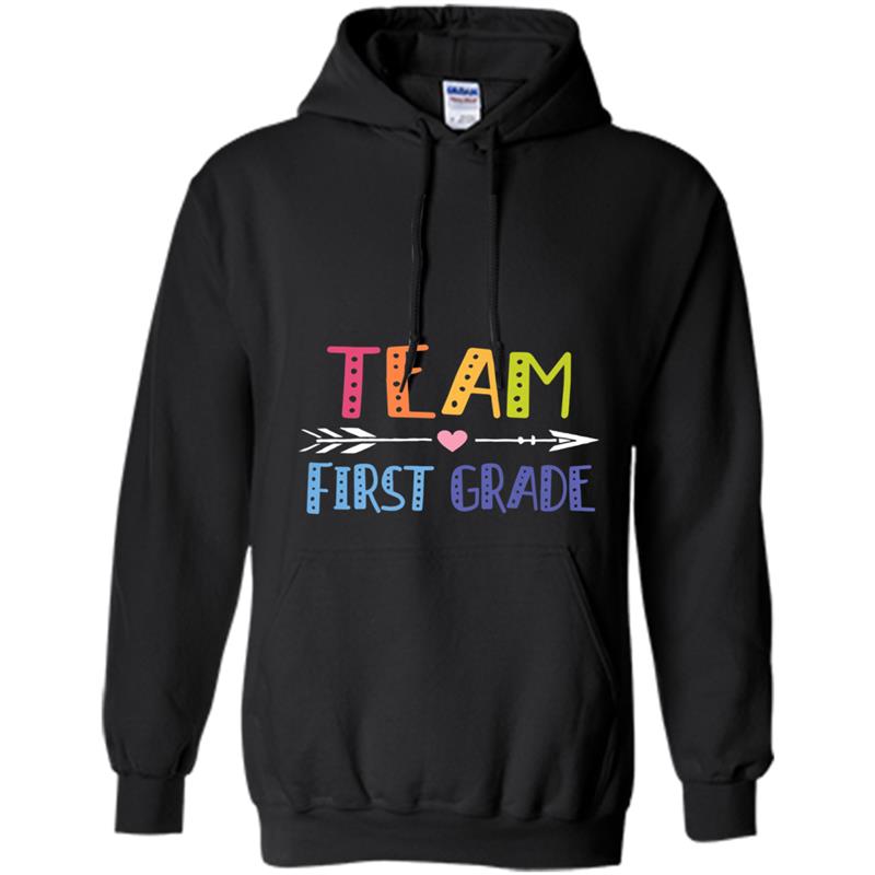 Team First Grade Teacher Cute Gift Hoodie-mt