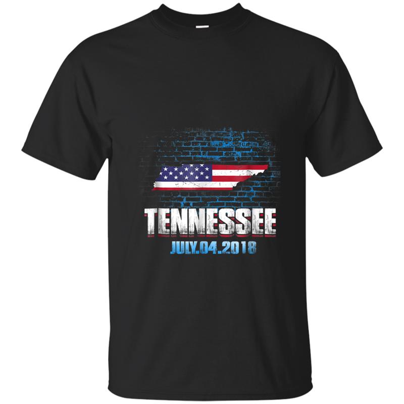 Tennessee  American USA Flag 4th Of July 2018 T-shirt-mt