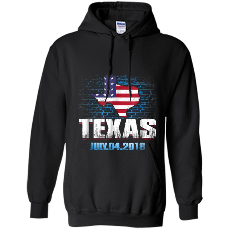 Texas  American USA Flag 4th Of July 2018 Hoodie-mt