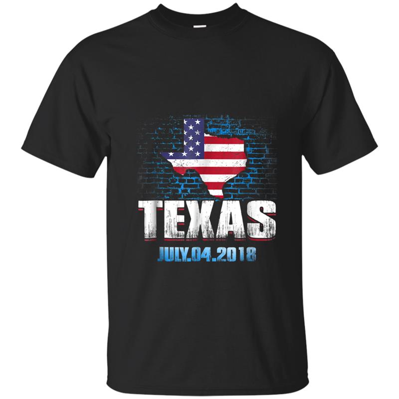 Texas  American USA Flag 4th Of July 2018 T-shirt-mt