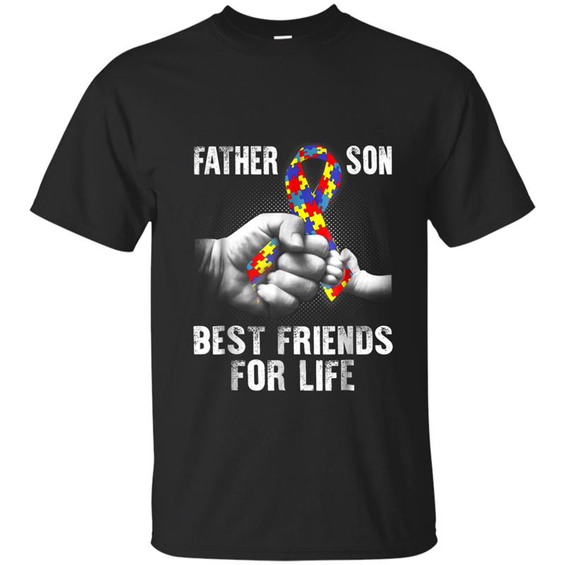 The Autism Awareness  Dad And Son Best Friends For Life T-shirt-mt