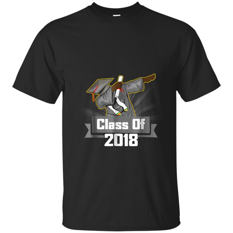 The Dabbing Black Graduation Class of 2018 Funny  Tees T-shirt-mt