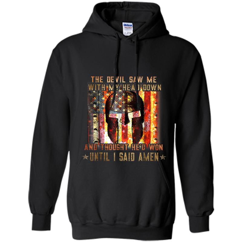 The devil saw me with my head down Hoodie-mt