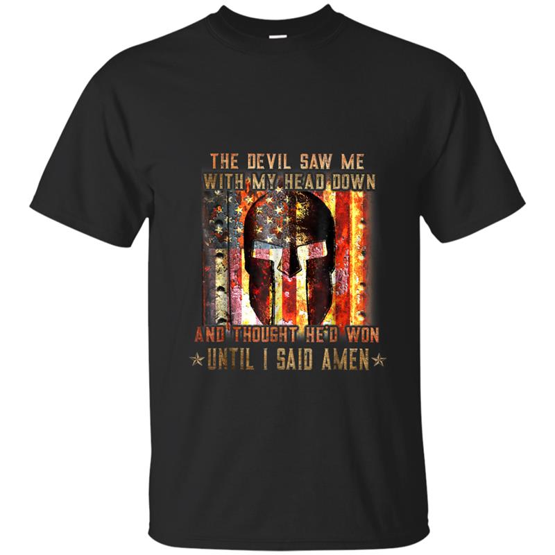 The devil saw me with my head down T-shirt-mt