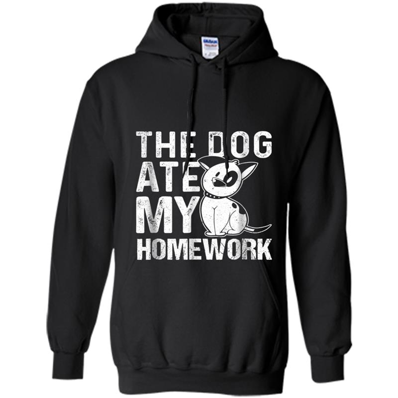 The Dog Ate My Homework  Funny School Student Hoodie-mt