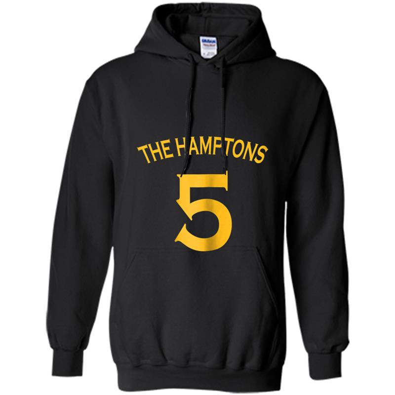 The Hamptons Five Front Number  in Warriors Gold Hoodie-mt