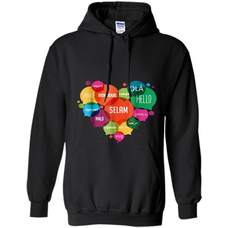 The Most Beautiful Word of the World hi, hello, selam Hoodie-mt