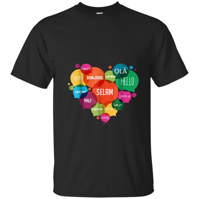 The Most Beautiful Word of the World hi, hello, selam T-shirt-mt