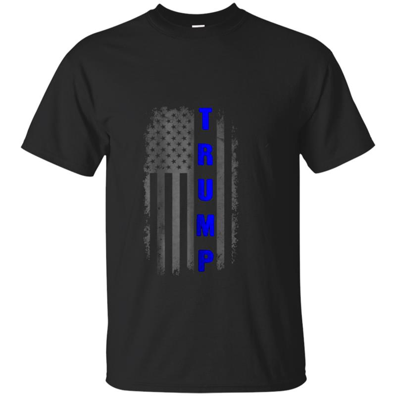 Thin blue line Trump  LEO American flag short sleeves T-shirt-mt