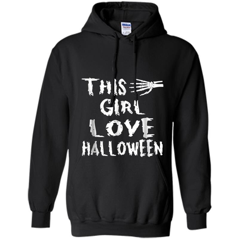 This Girl Loves Halloween  Happy Halloween Hoodie-mt
