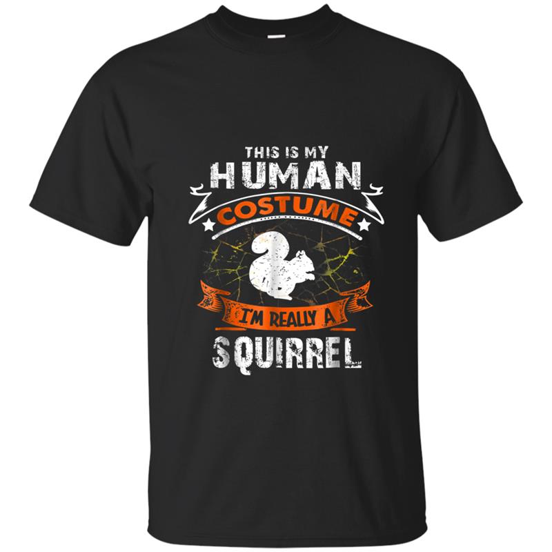 This Is My Human Costume Squirrel Scary Halloween T-shirt-mt
