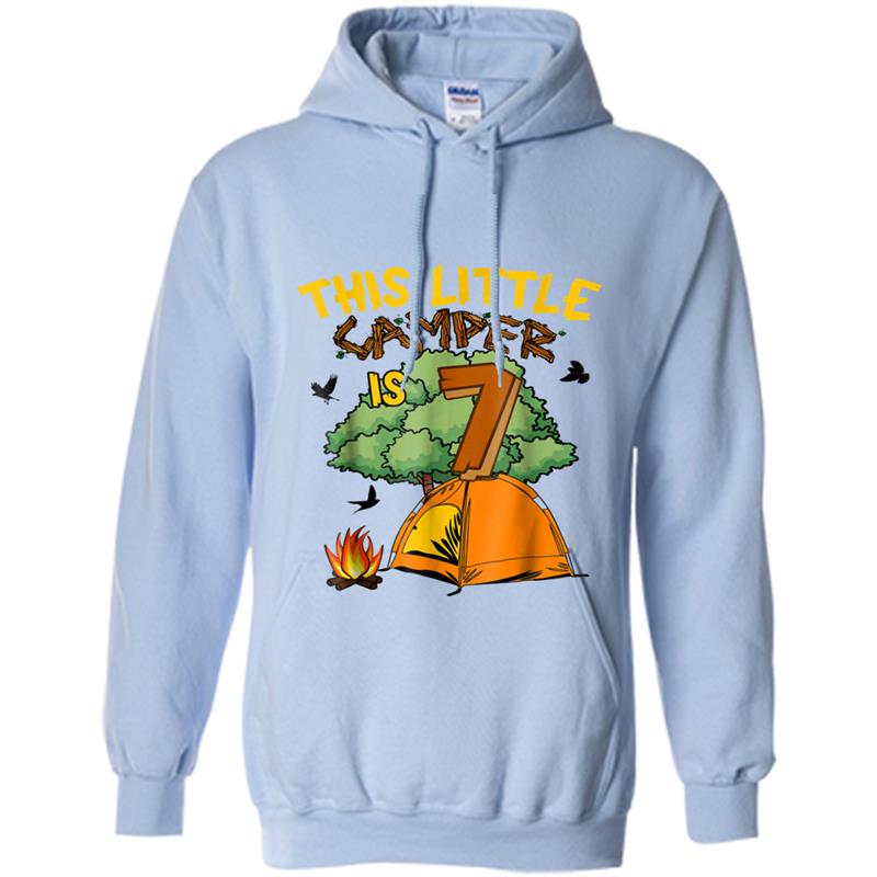 This Little Camper Is 7  7th Birthday Kid Hoodie-mt