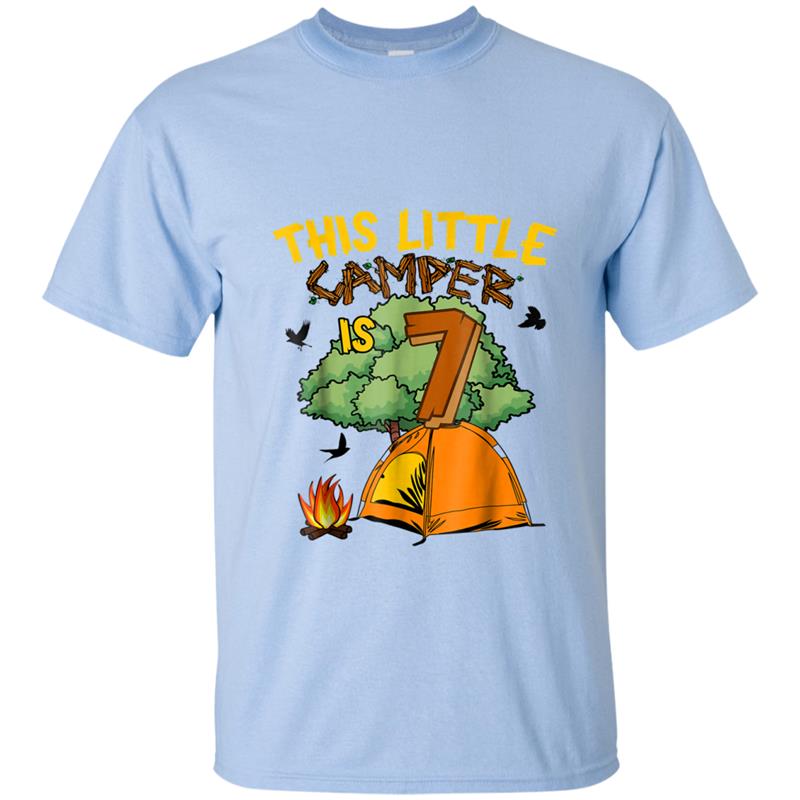 This Little Camper Is 7  7th Birthday Kid T-shirt-mt