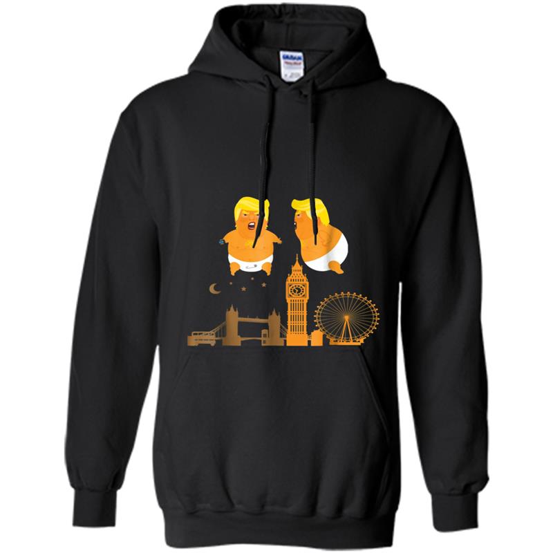 Trump with Baby Blimp Funny Hoodie-mt