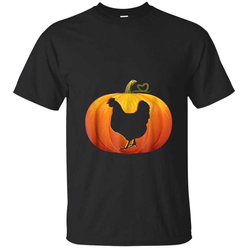 umpkin Lantern Chicken  Chicken Farming Halloween T-shirt-mt