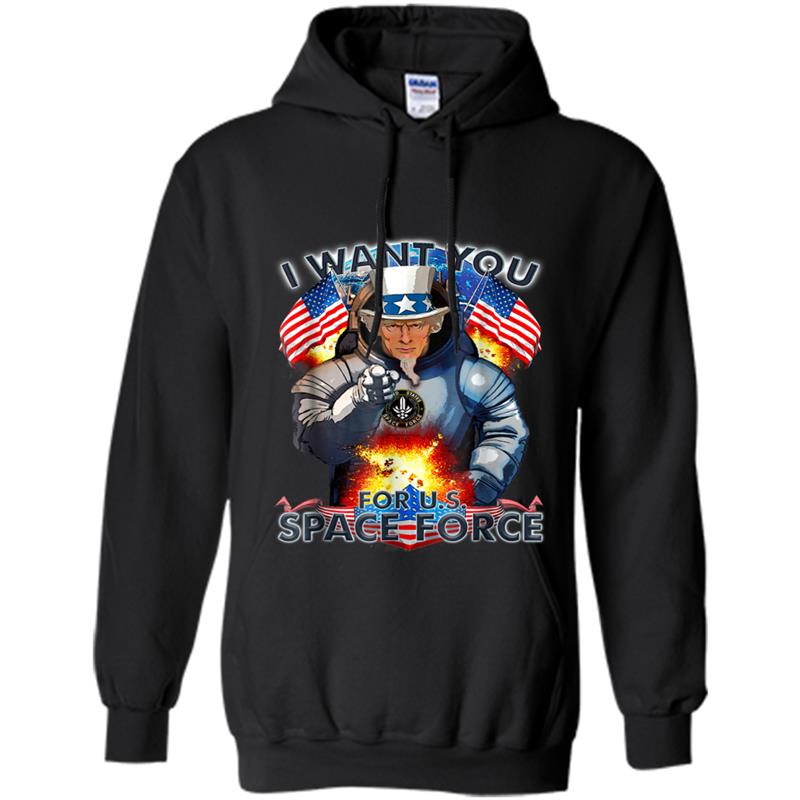 Uncle Sam I Want You For Space Force Tee Hoodie-mt