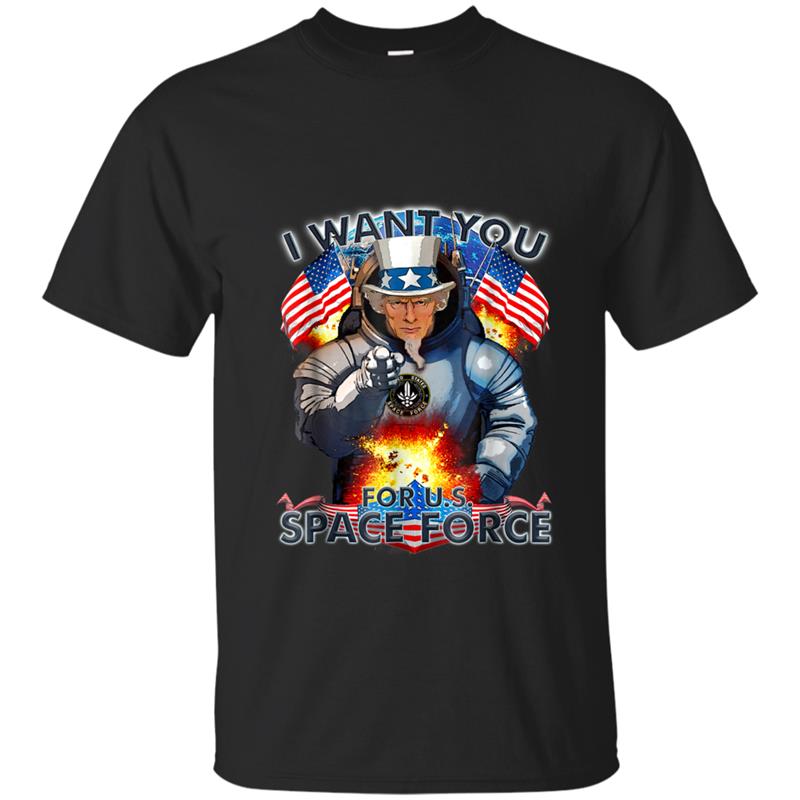 Uncle Sam I Want You For Space Force Tee T-shirt-mt