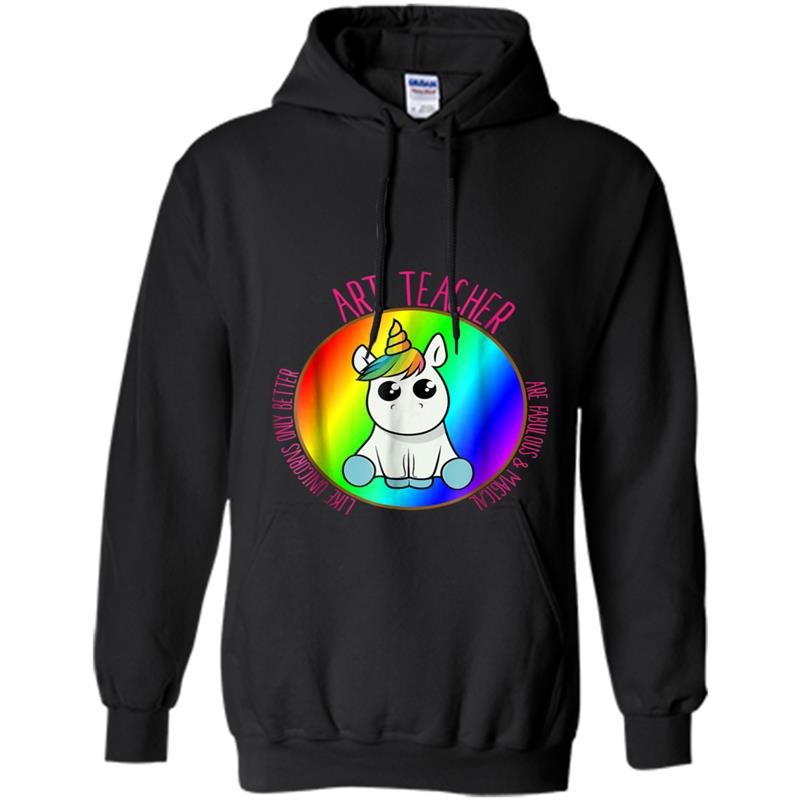 Unicorn Art Teacher Funny Hoodie-mt