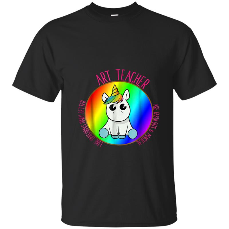 Unicorn Art Teacher Funny T-shirt-mt