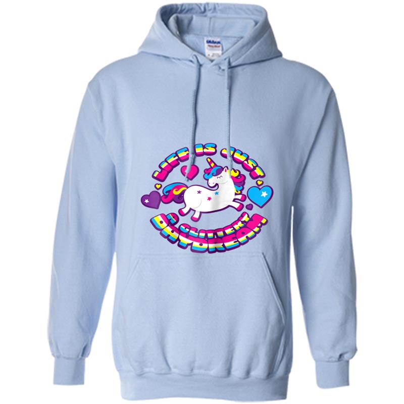 Unicorn  Life is Just a Glittery Daydream Funny Quote Hoodie-mt