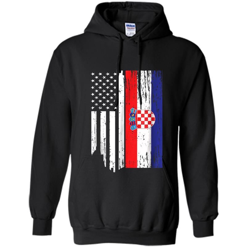 US American Croatian Flag  - USA Hrvatska Hoodie-mt