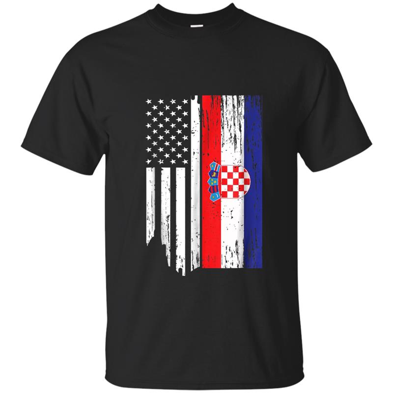 US American Croatian Flag  - USA Hrvatska T-shirt-mt