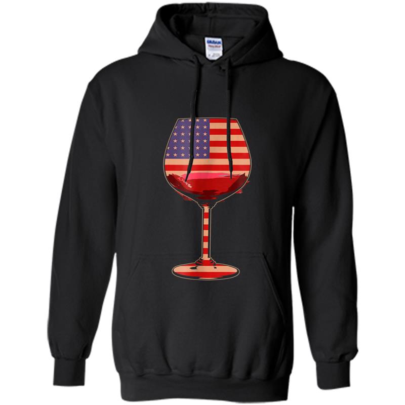 USA Flag Champagne Wine Cup  4th of July 2018 Hoodie-mt