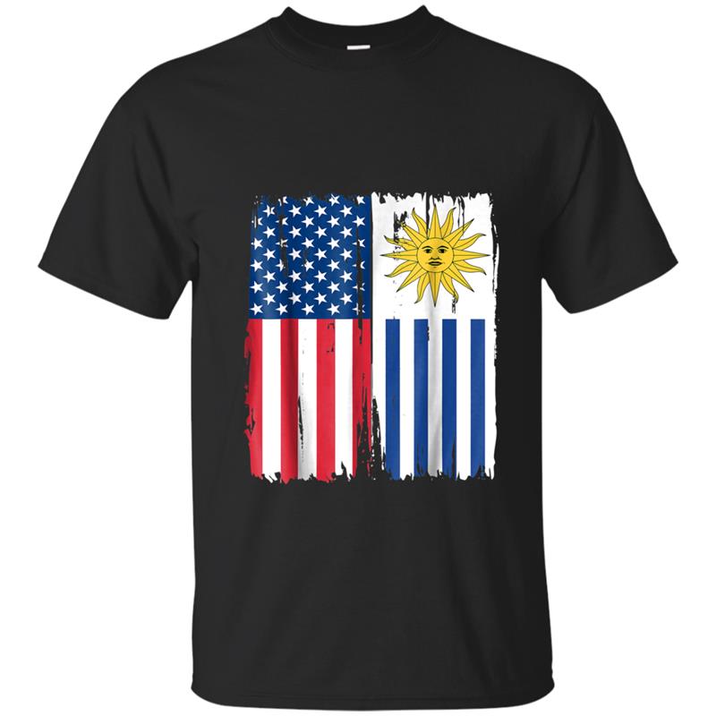 USA Uruguay Flag T-shirt-mt