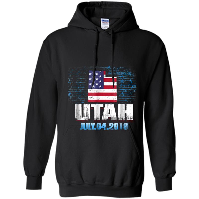 Utah  American USA Flag 4th Of July 2018 Hoodie-mt