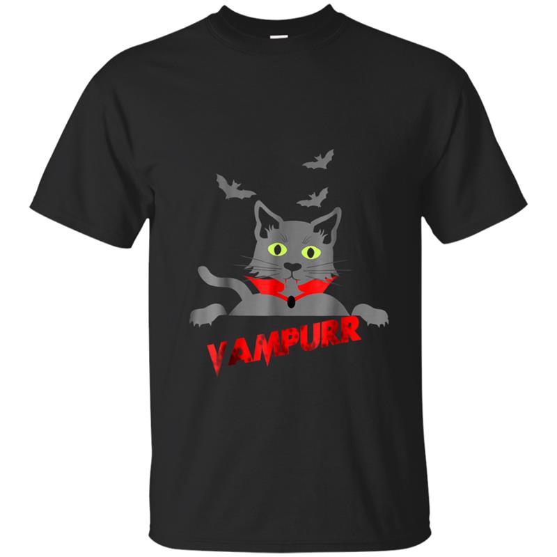 Vampire Cat - Halloween Costumes  - Funny Cats Tee T-shirt-mt