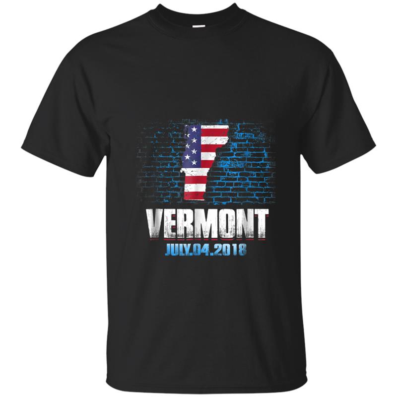 Vermont  American USA Flag 4th Of July 2018 T-shirt-mt