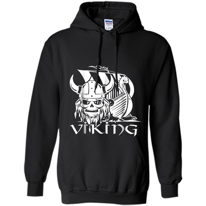 Vikings Skull & Ship Hoodie-mt