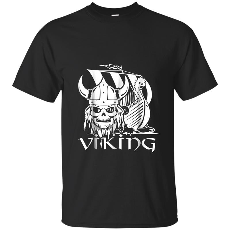 Vikings Skull & Ship T-shirt-mt