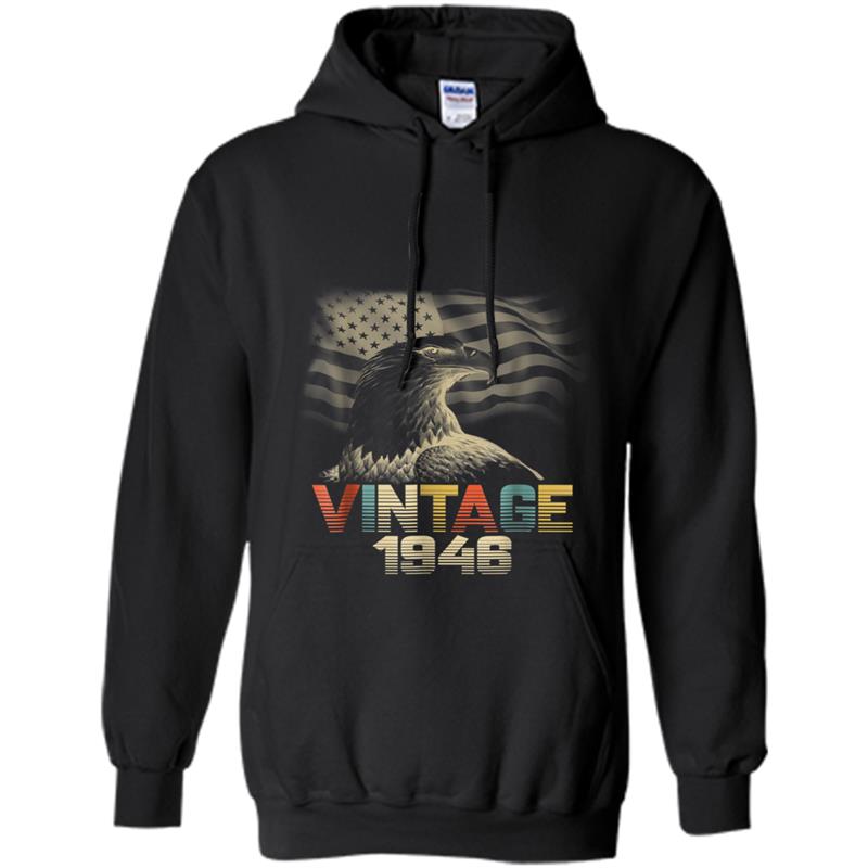 Vintage 1946- 72 Years Old 72nd Birthday 1940s Gift Hoodie-mt